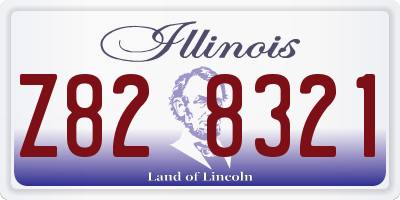 IL license plate Z828321