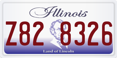 IL license plate Z828326