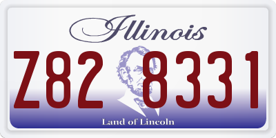 IL license plate Z828331