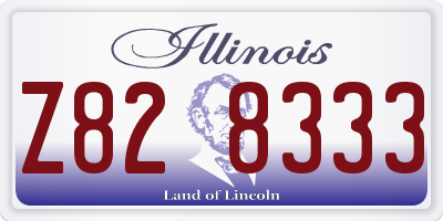 IL license plate Z828333