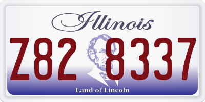 IL license plate Z828337