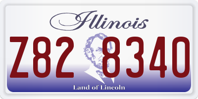 IL license plate Z828340