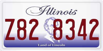 IL license plate Z828342