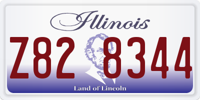IL license plate Z828344
