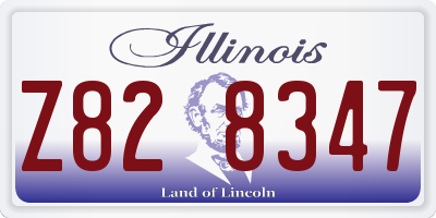 IL license plate Z828347