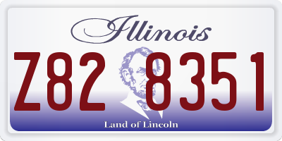 IL license plate Z828351