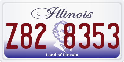 IL license plate Z828353
