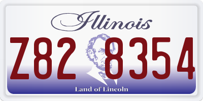 IL license plate Z828354