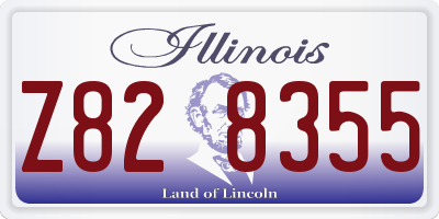 IL license plate Z828355