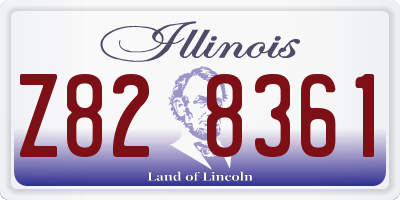 IL license plate Z828361