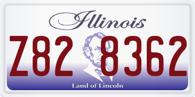 IL license plate Z828362