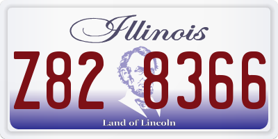 IL license plate Z828366