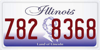 IL license plate Z828368