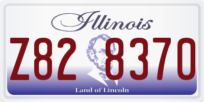 IL license plate Z828370