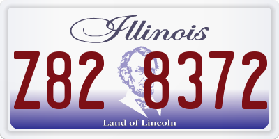IL license plate Z828372