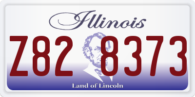 IL license plate Z828373