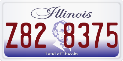 IL license plate Z828375