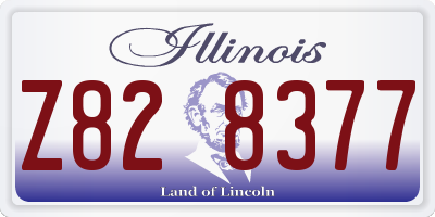 IL license plate Z828377