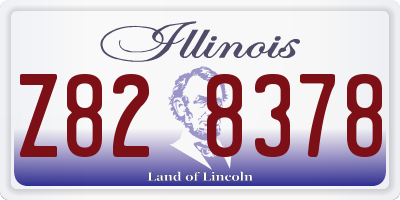 IL license plate Z828378