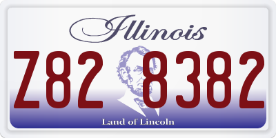 IL license plate Z828382