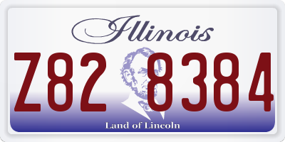 IL license plate Z828384