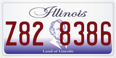 IL license plate Z828386