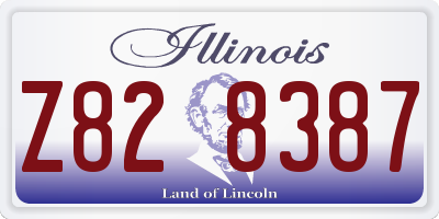 IL license plate Z828387