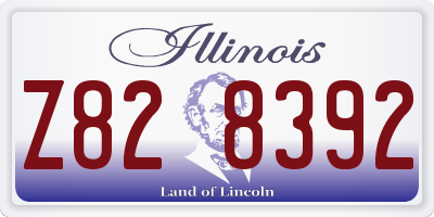 IL license plate Z828392