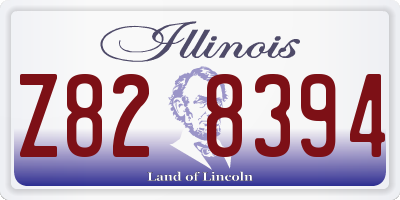 IL license plate Z828394