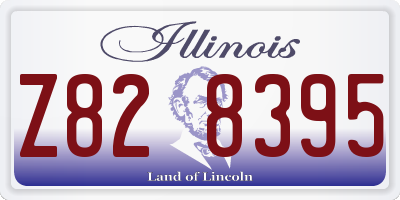 IL license plate Z828395