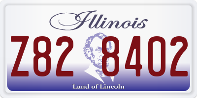 IL license plate Z828402