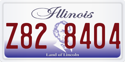 IL license plate Z828404