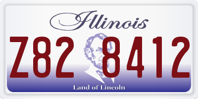IL license plate Z828412