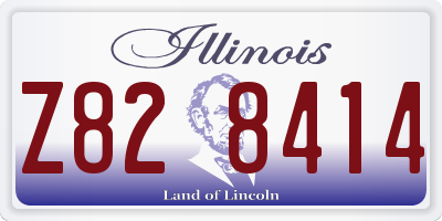 IL license plate Z828414
