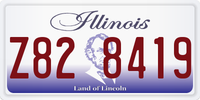 IL license plate Z828419
