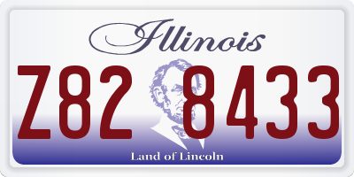 IL license plate Z828433