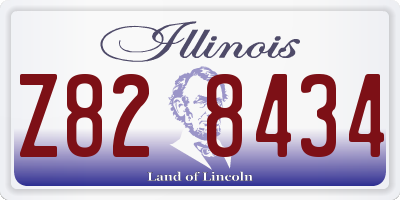 IL license plate Z828434