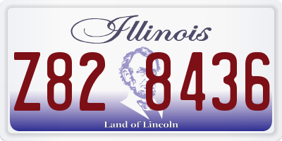 IL license plate Z828436