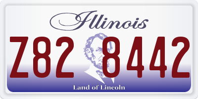 IL license plate Z828442