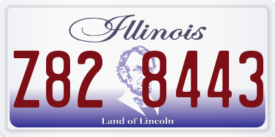 IL license plate Z828443