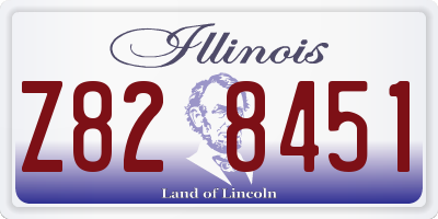 IL license plate Z828451