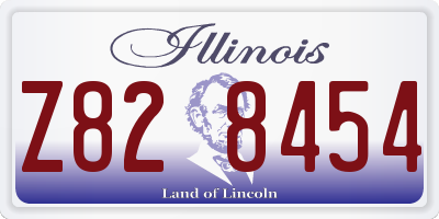 IL license plate Z828454