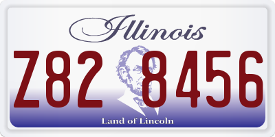 IL license plate Z828456