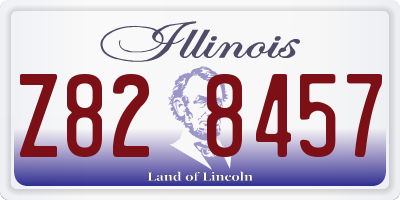 IL license plate Z828457