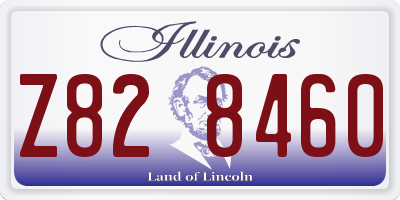 IL license plate Z828460