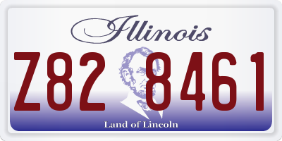 IL license plate Z828461