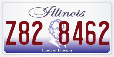 IL license plate Z828462