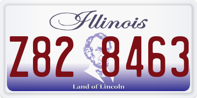 IL license plate Z828463