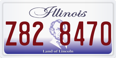 IL license plate Z828470