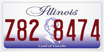 IL license plate Z828474